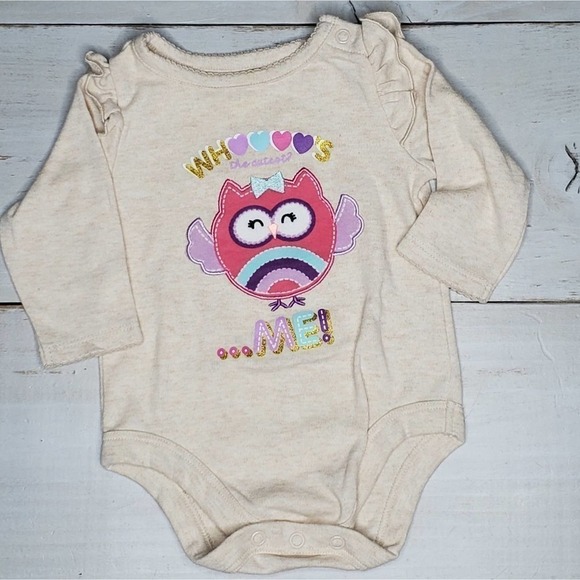 Garanimals Owl Onesie Size 0-3 Month - Picture 4 of 4